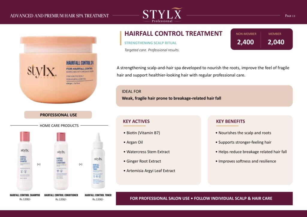 Hairfall Control Treatment strengthening scalp ritual details and price
