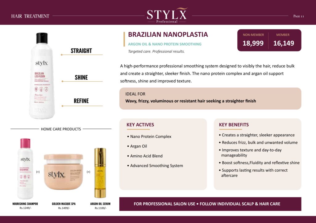 Brazilian Nanoplastia - argan oil and nano protein smoothing treatment